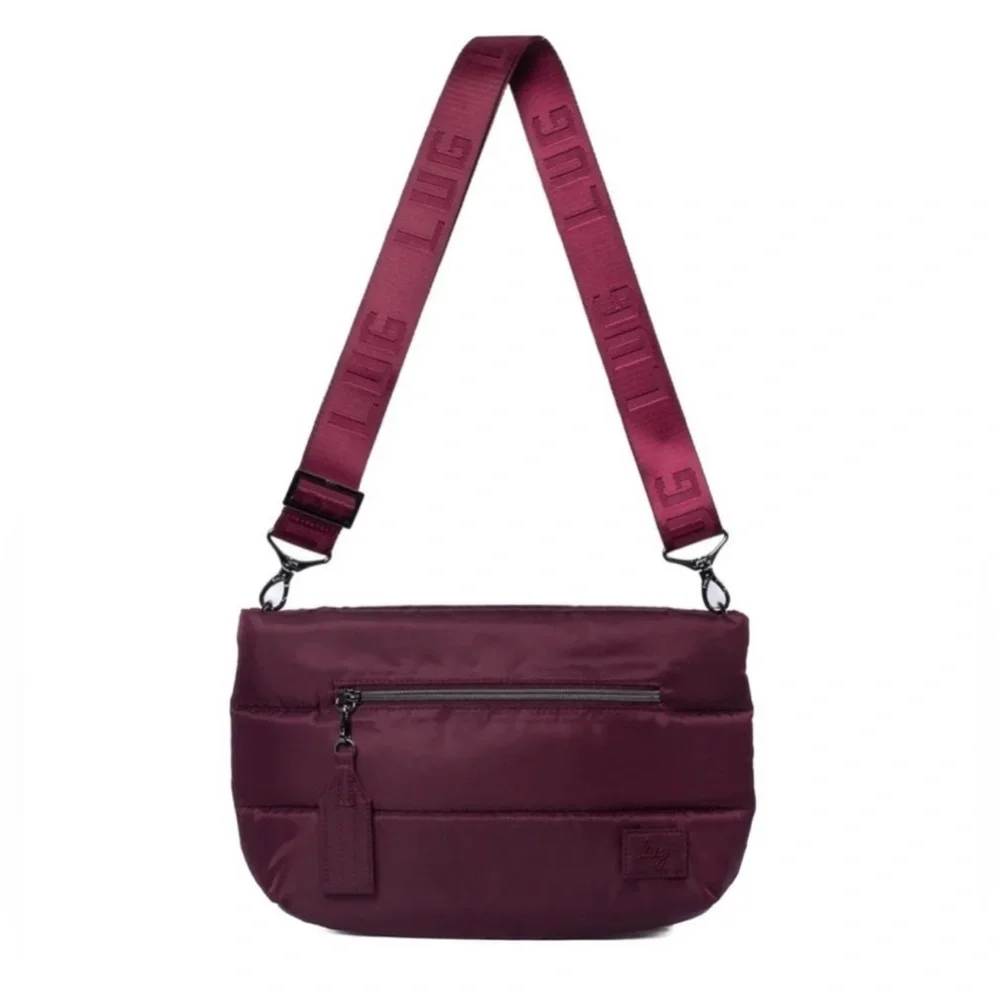Lug Women's Burgundy Crossbody Bag - Lug Moonwalk Crossbody in Wine - Picture 1 of 12